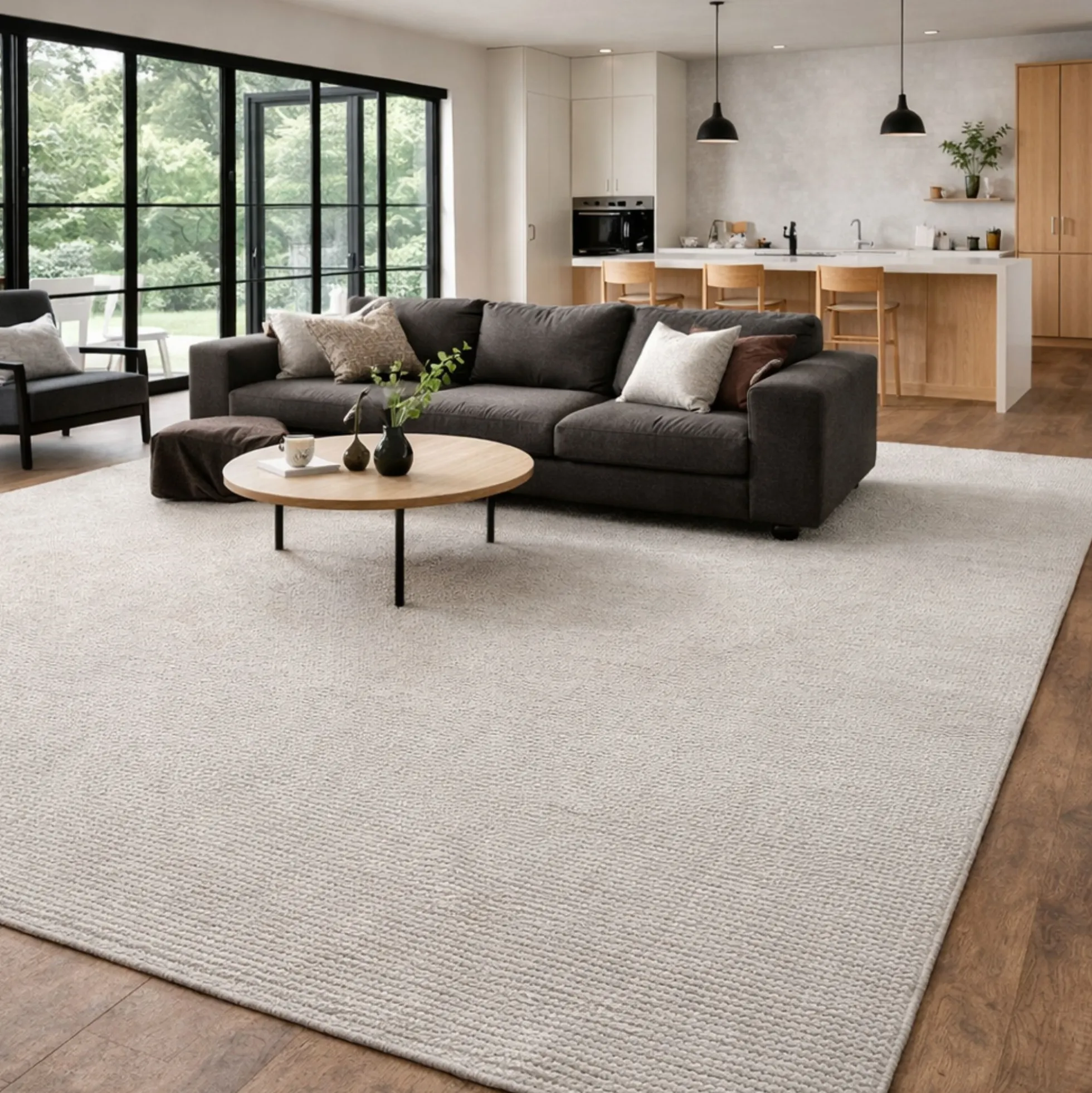 Gulvtæppe - Vævet - 300x400 cm - Creme - Copenhagen - Nordstrand Home
