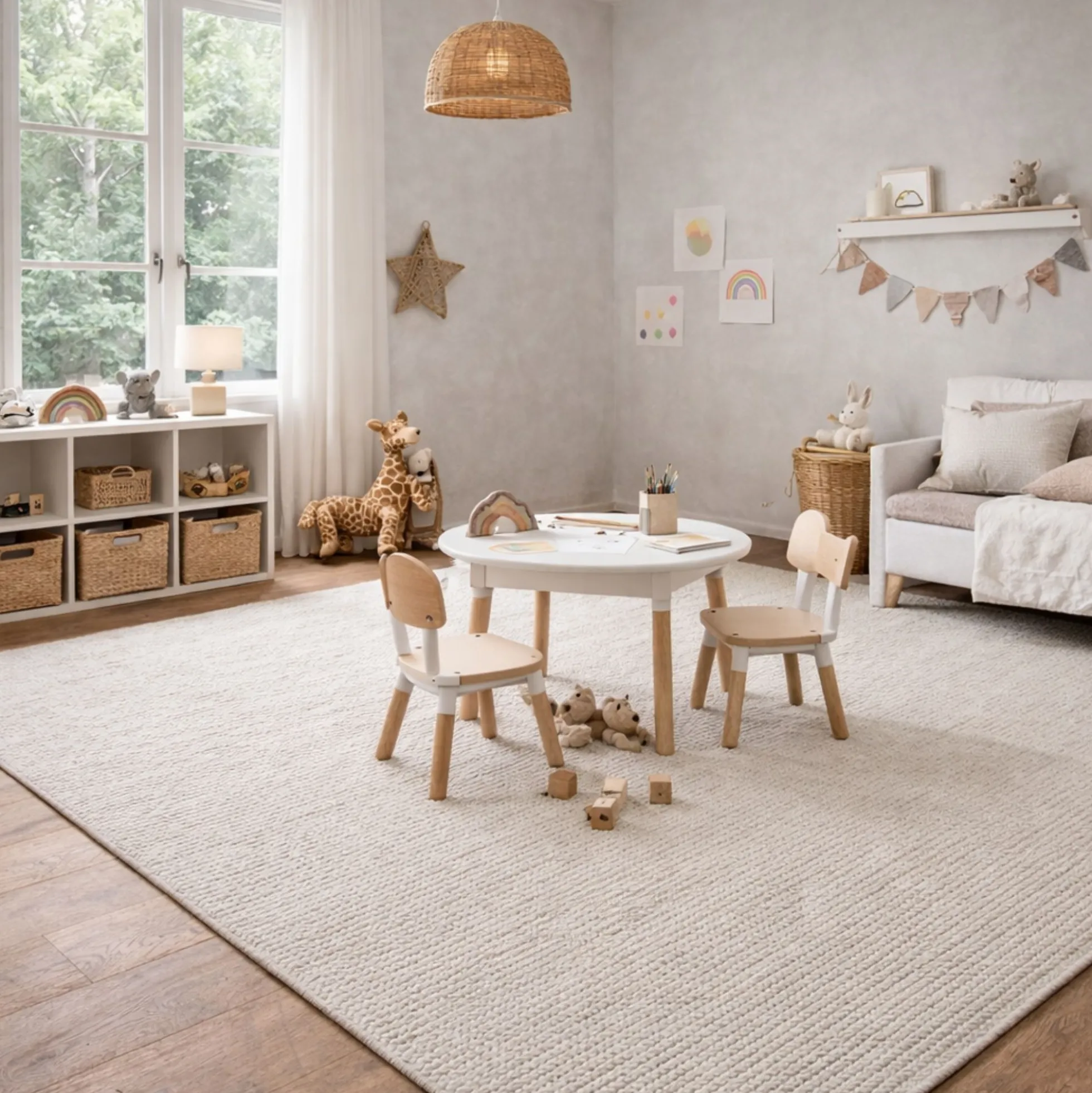 Gulvtæppe - Vævet - 240x340 cm - Creme - Copenhagen - Nordstrand Home