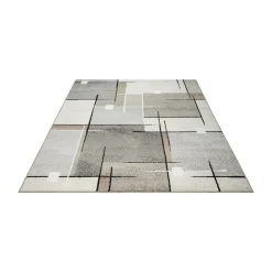 Gulvtæppe - 140x200 cm - Beige med mønster - Thales - Nordstrand Home