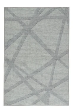 Gulvtæppe - 140x200 cm - Lysegrå tæppe med skridsikker bagside - Løs tæppe fra Nordstrand Home Maja