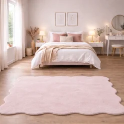 Gulvtæppe - 140x200 cm - Rosa - Shape - Nordstrand Home