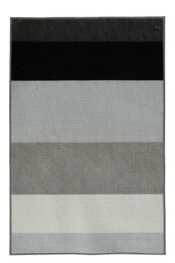 Gulvtæppe - 160x230 cm - Stribet tæppe med skridsikker bagside - Løs tæppe fra Nordstrand Home Rosa