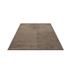 Gulvtæppe - 160x230 cm - Vævet - Brun med mønster - Elio - Nordstrand Home