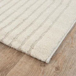Gulvtæppe - 80x150 cm - Vævet - Cremefarvet med mønster - Eclipse - Nordstrand Home