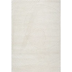 Gulvtæppe - 160x230 cm - Vævet - Cremefarvet med mønster - Elio - Nordstrand Home
