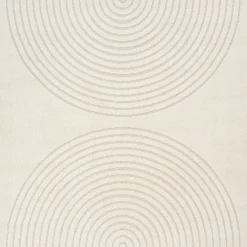 Gulvtæppe - 140x200 cm - Vævet - Cremefarvet med mønster - Eclipse - Nordstrand Home