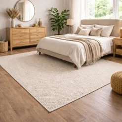 Gulvtæppe - 160x230 cm - Vævet - Creme - Kenzy - Nordstrand Home
