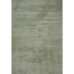 Gulvtæppe - 160x230 cm - Vævet - Grøn med mønster - Elio - Nordstrand Home