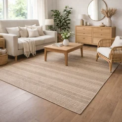 Gulvtæppe - 160x230 cm - Vævet - Natur - Kenzy - Nordstrand Home