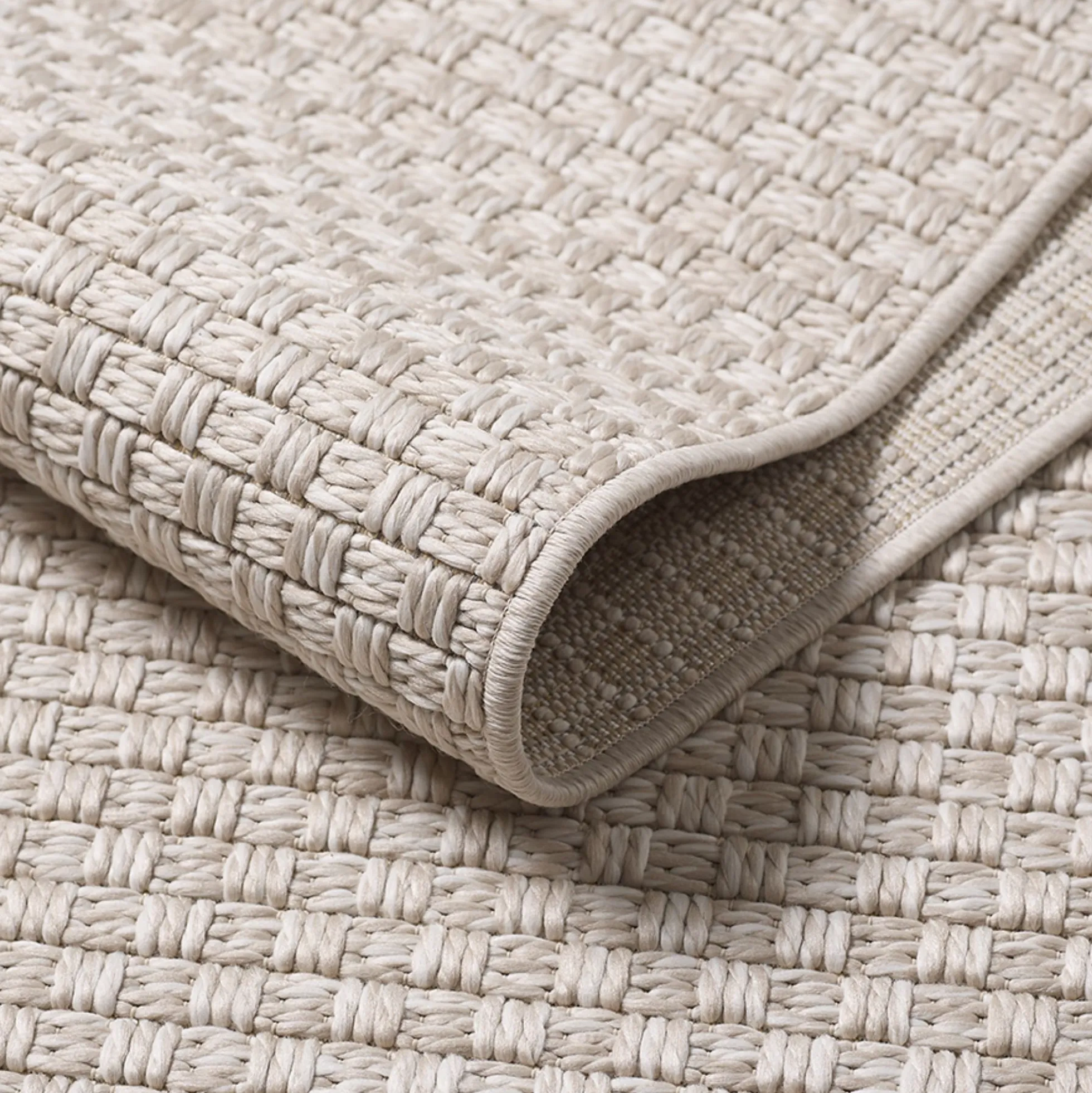 Gulvtæppe - 80x150 cm - Vævet tæppeløber - Beige - Helsinki - Nordstrand Home
