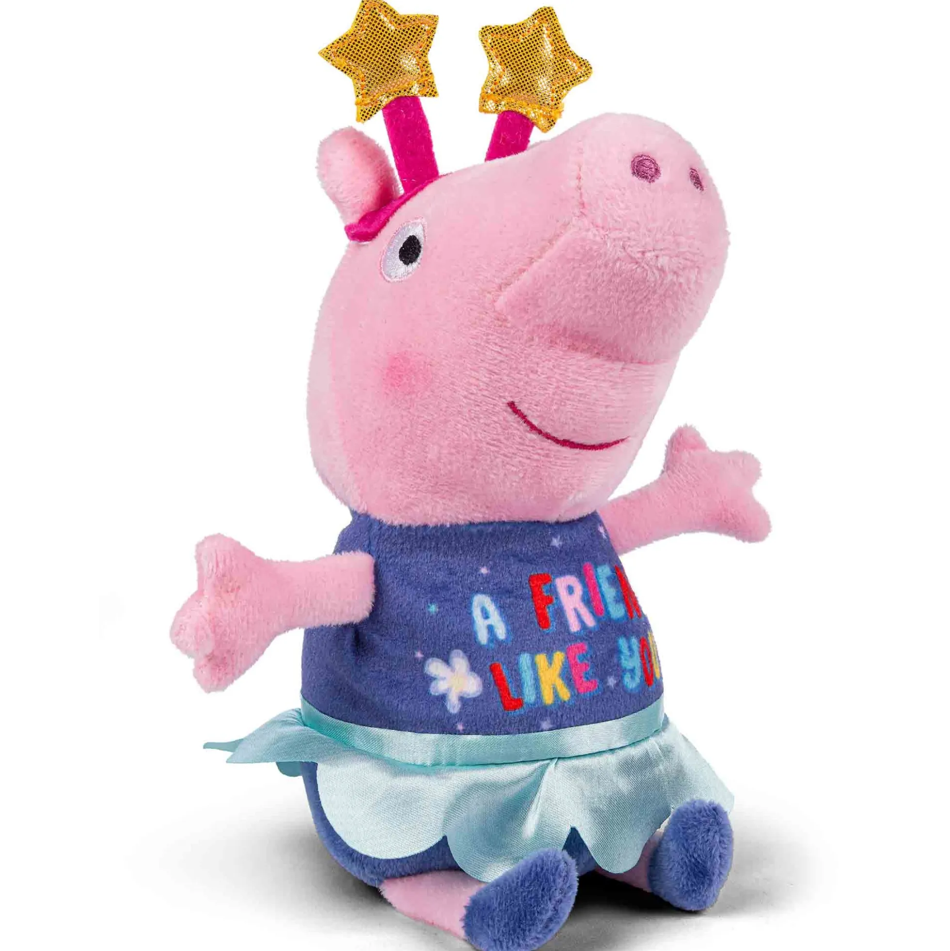 Gurli Gris bamse 20 cm - Krammebamse - Blå med stjerner