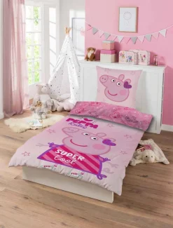 Gurli Gris sengetøj - 100% bomuld - Børnesengetøj 140x200 cm - Peppa rules