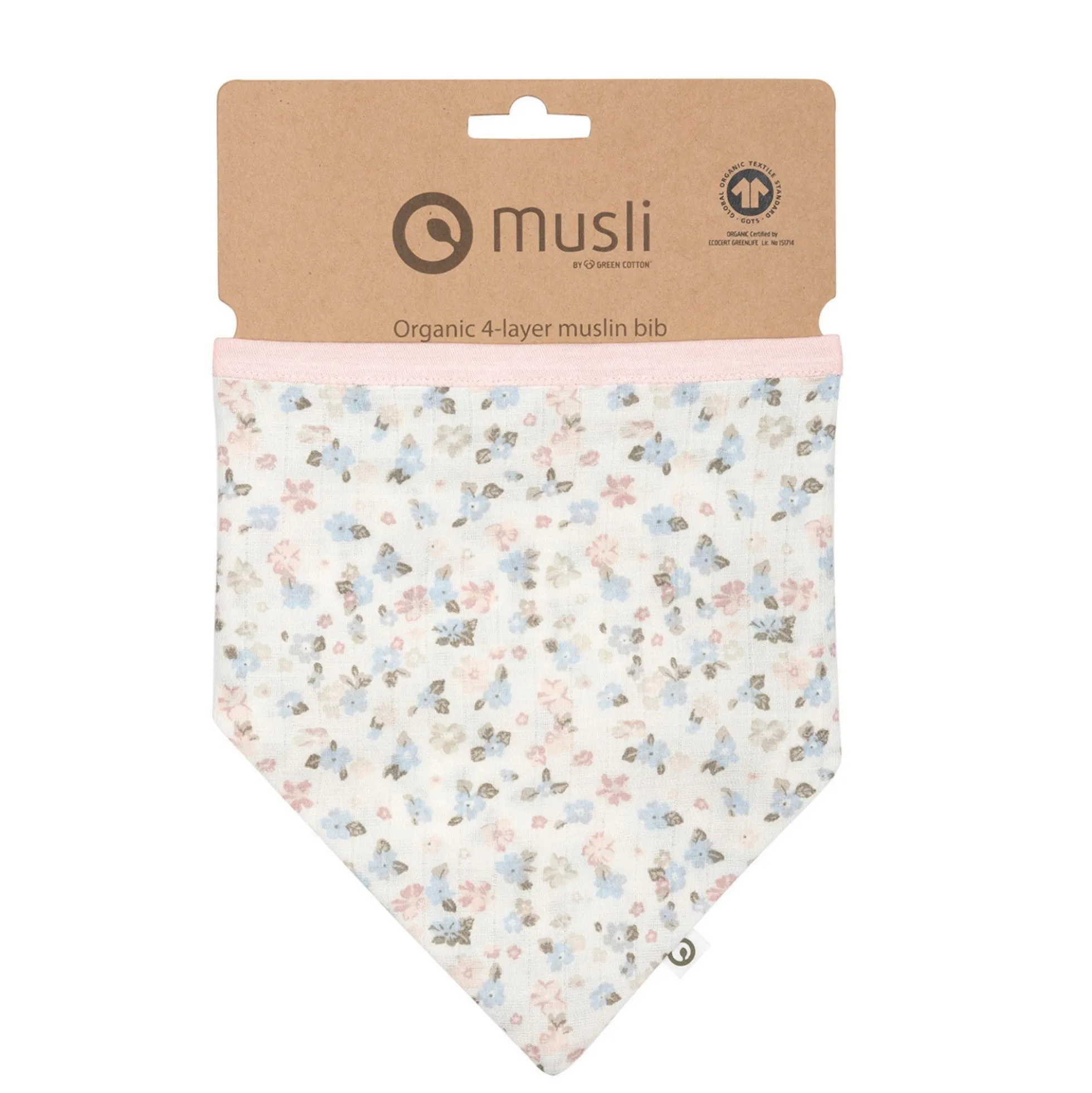 Hagesmæk - GOTS vævet musselin bomuldskvalitet - Lys rosa - Müsli By Green Cotton