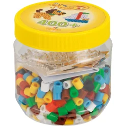 Hama Maxi perler i dåse - 400 perler og 2 stiftplader - Klasisske farver - Gul