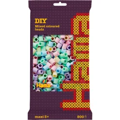Hama Maxi perler - 500 perler - Lyse pastelfarver