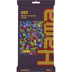 Hama Maxi perler - 500 perler - Pastelfarver