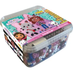 Hama Maxi perlesæt i bøtte - 900 perler og 1 stiftplade - Gabbys Dukkehus