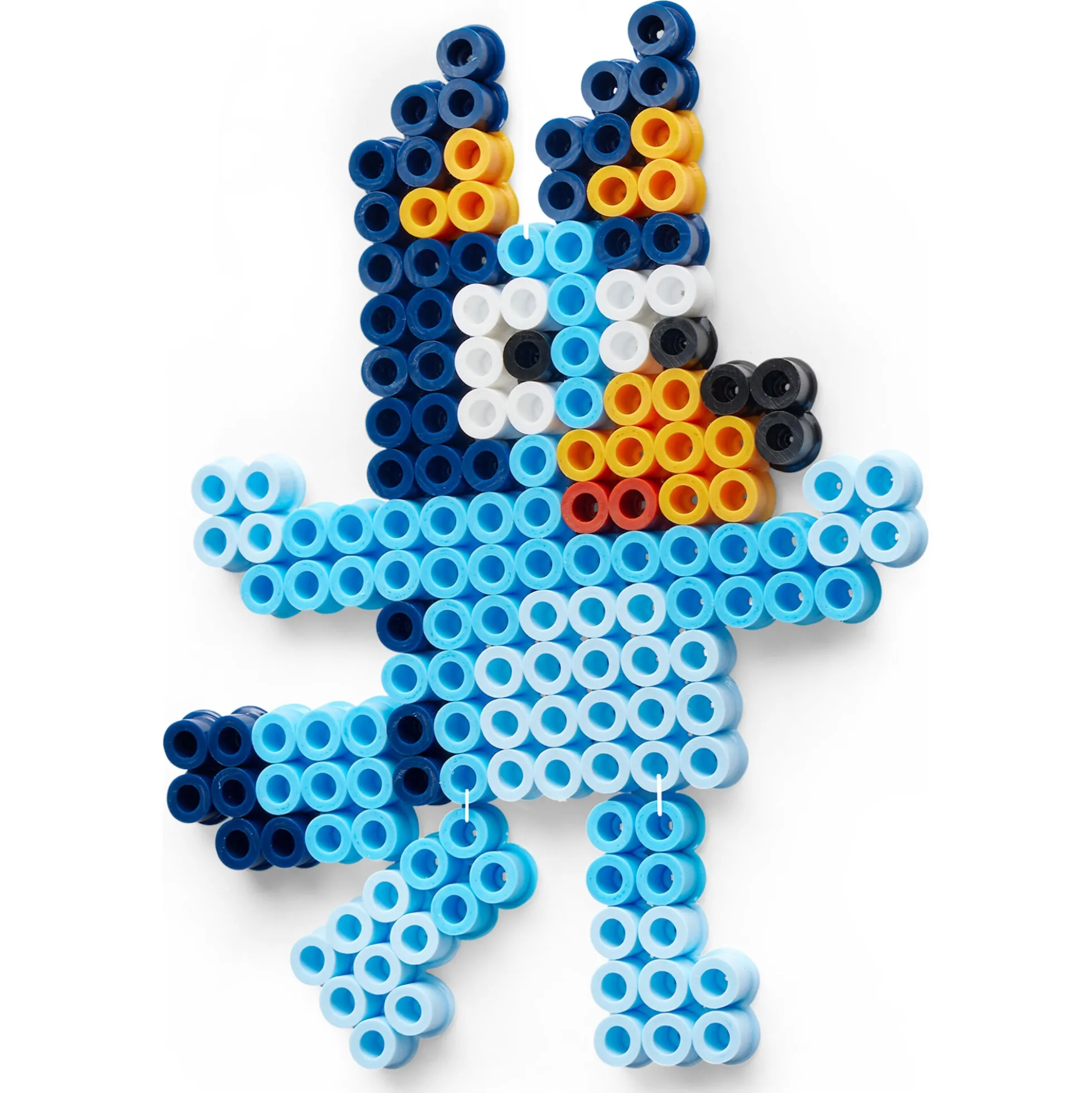 Hama Maxi perlesæt i bøtte - 900 perler og 1 stiftplade - Bluey