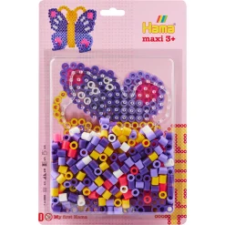 Hama Maxi perlesæt - 250 perler og 1 stiftplade - Sommerfugl