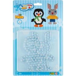 Hama Maxi stiftplader - 2 stiftplader - Transparent - Pingvin og kanin