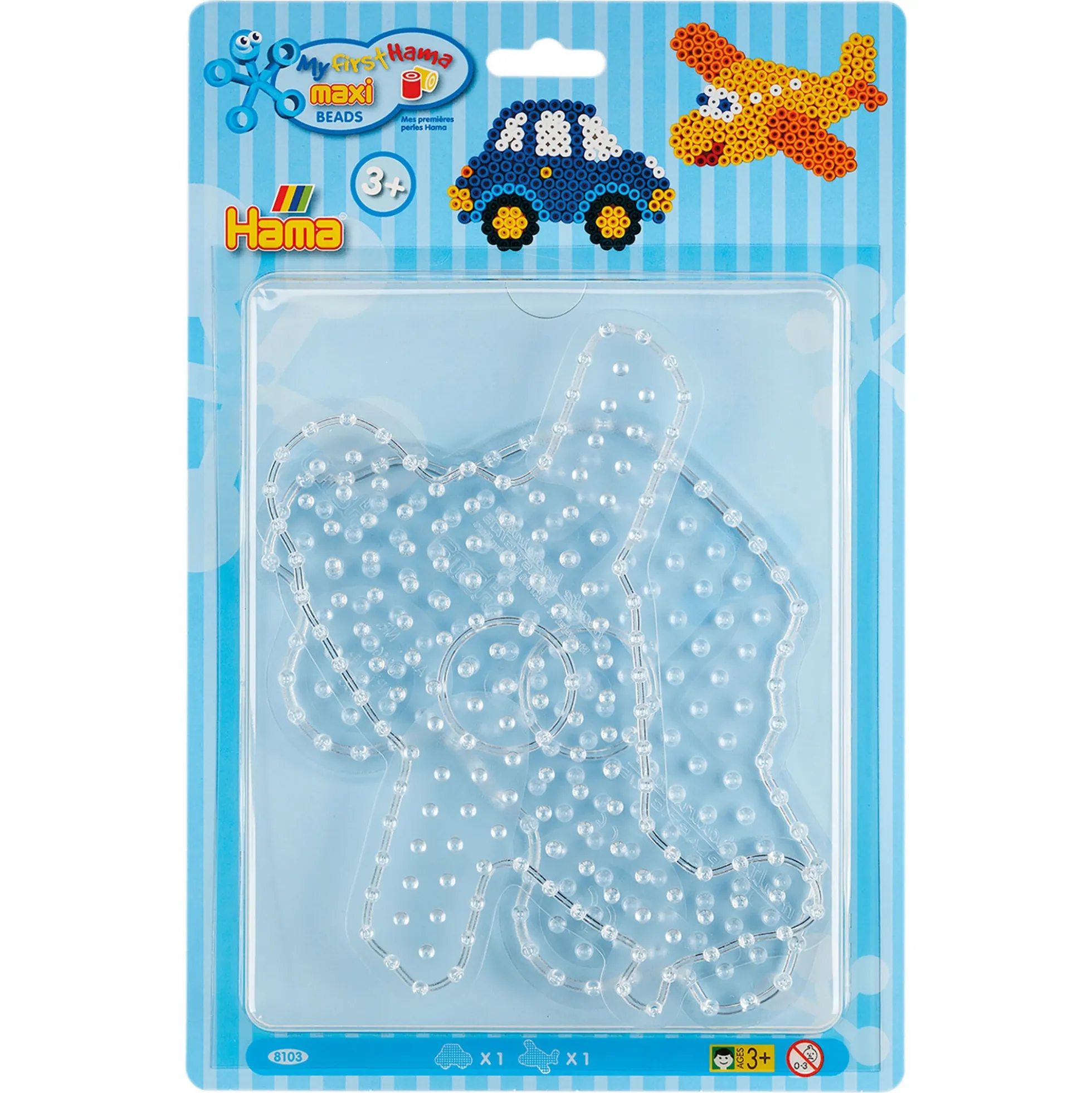Hama Maxi stiftplader - 2 stiftplader - Transparent - Bil og fly