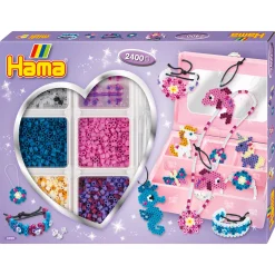 Hama Midi aktivitetsæske med opbevaring - 2400 perler - Lilla