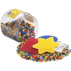 Hama Midi perle i bøtte - 4000 perler og 3 stiftplader - Gul