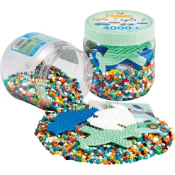 Hama Midi perle i bøtte - 4000 perler og 3 stiftplader - Grøn