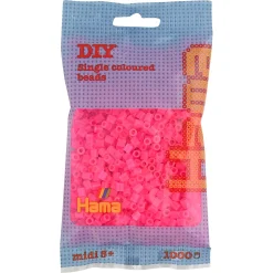 Hama Midi perler - 1000 perler - Neon fuchsia