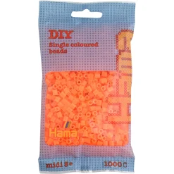 Hama Midi perler - 1000 perler - Neon orange