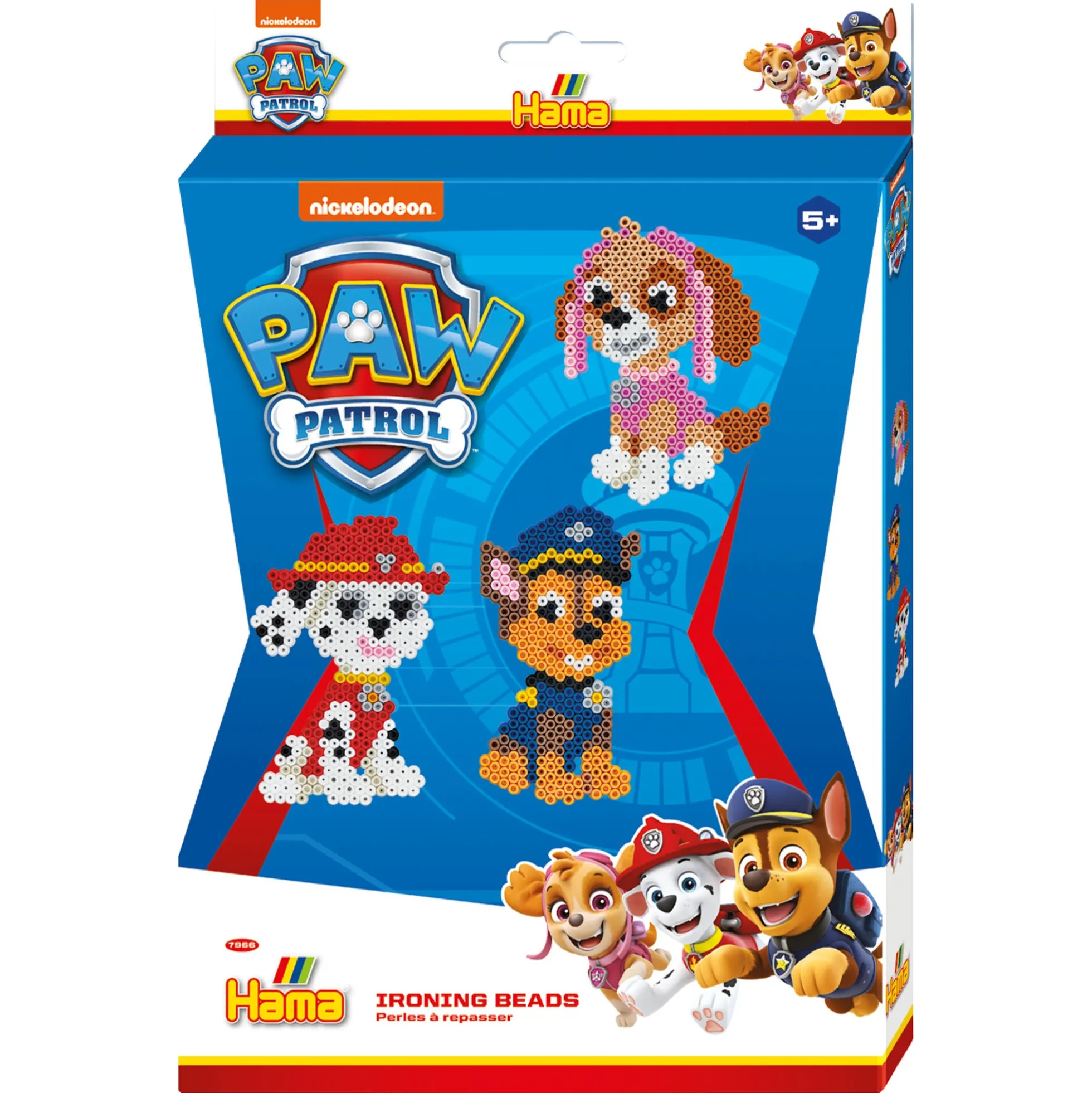 Hama Midi perlesæt - 2000 perler og 1 stiftplade - Paw Patrol