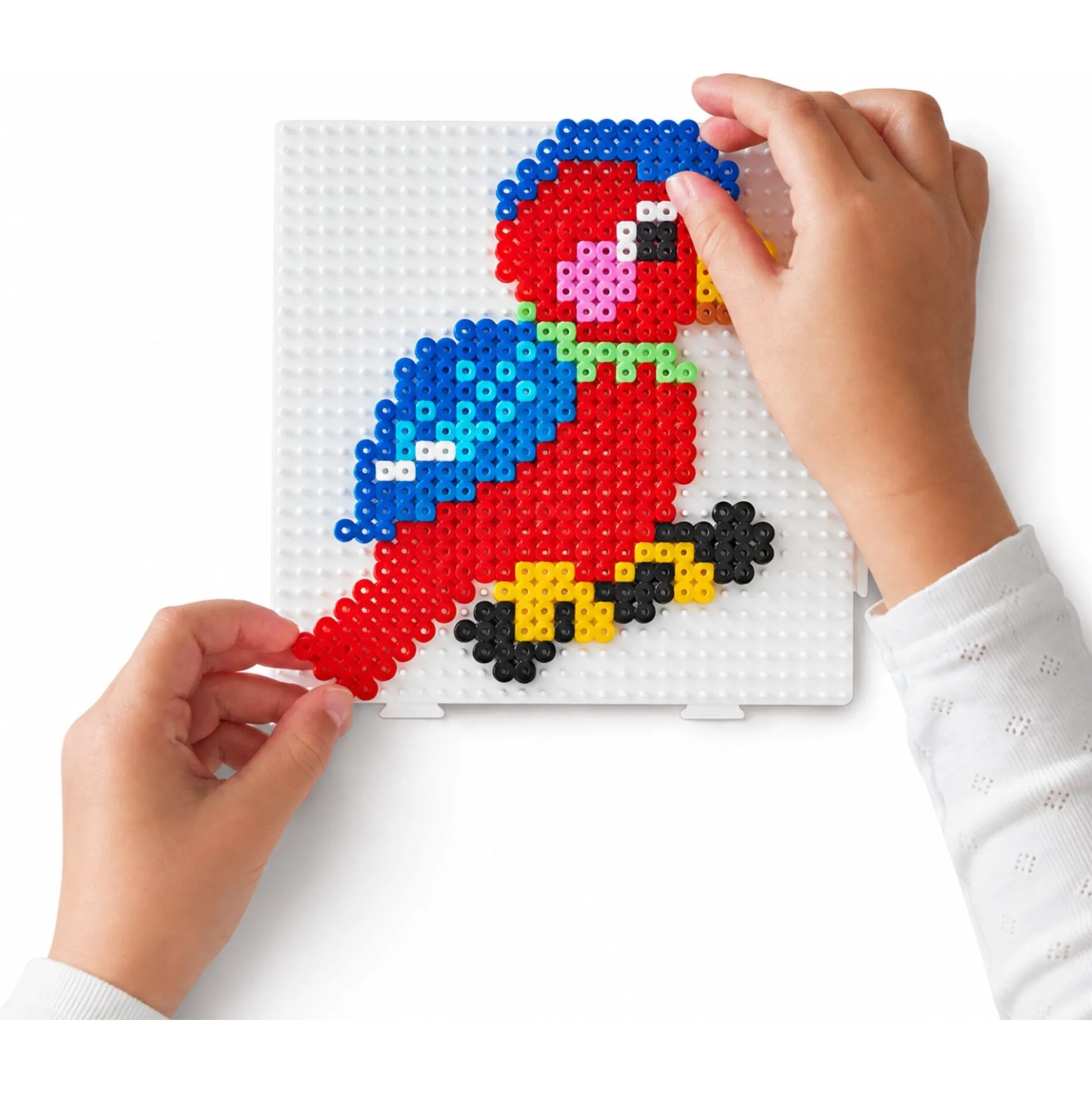 Hama Midi små stiftplader - 3 stiftplader - Hvid - Hjerte, juletræ og pingvin