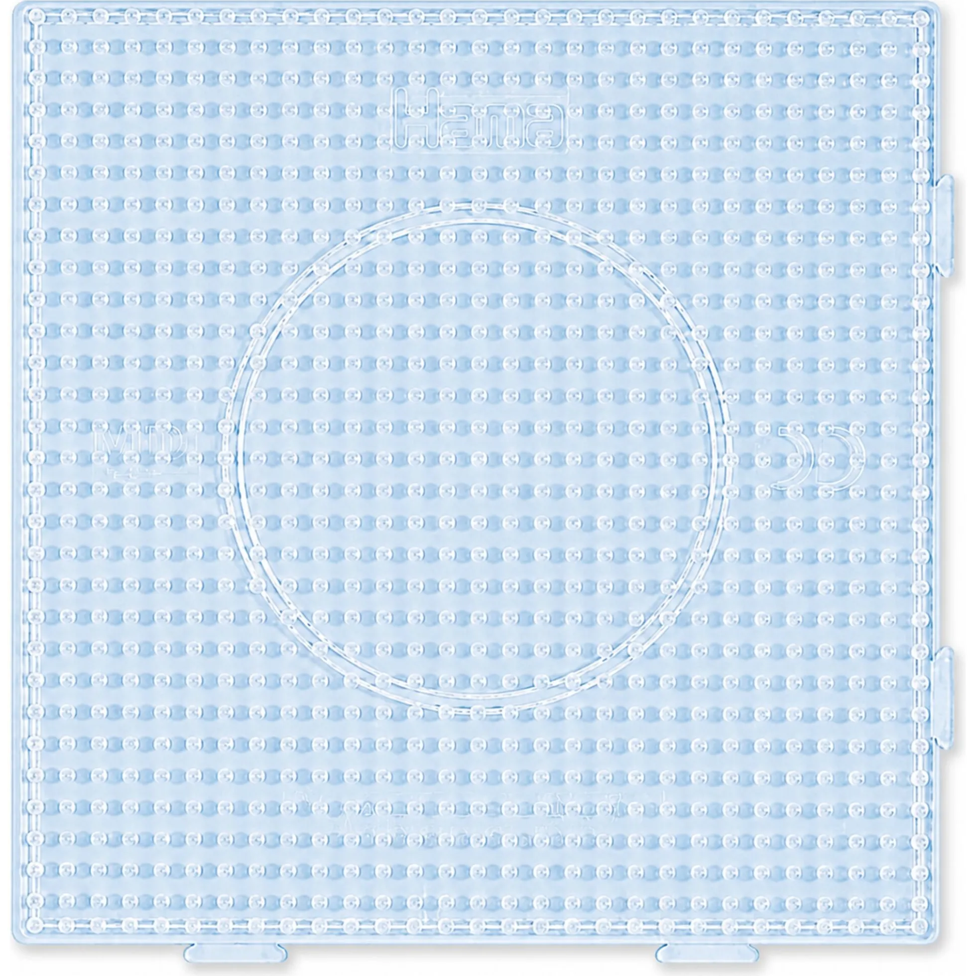 Hama Midi stiftplade - 15x15 cm - Transparent - Firkant