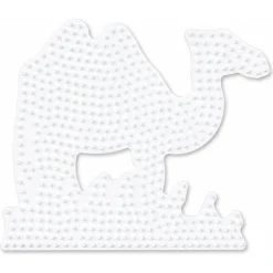 Hama Midi store stiftplader - 4 stiftplader - Hvid - Løve, kamel, elefant og giraf