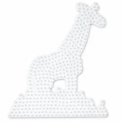 Hama Midi store stiftplader - 4 stiftplader - Hvid - Løve, kamel, elefant og giraf