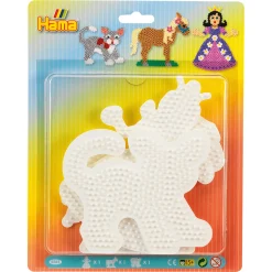 Hama Midi store stiftplader - 3 stiftplader - Hvid - Kat, hest og prinsesse