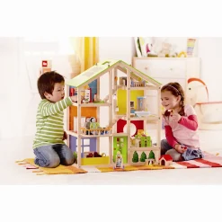 Hape All Season dukkehus med møbler - 36 dele