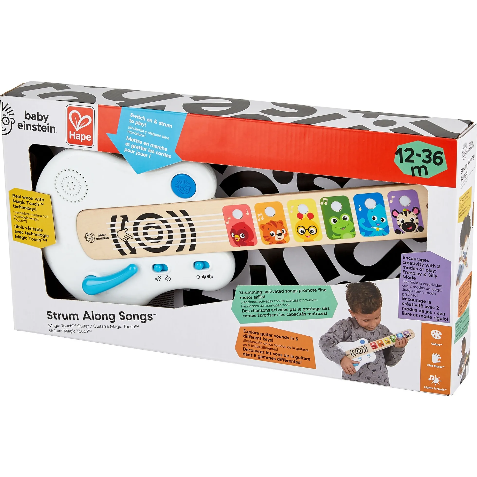 Hape Baby Einstein Magic Touch guitar - musiklegetøj med lys og lyd - fra 12 mdr.