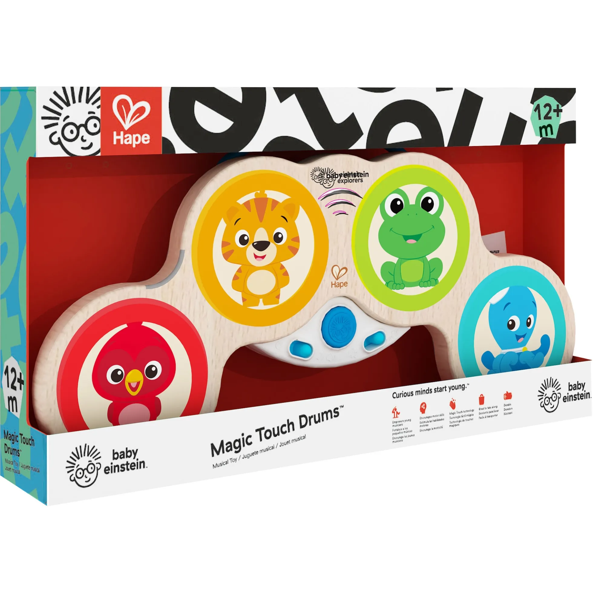 Hape Baby Einstein Magic Touch trommer - musiklegetøj med tromme- og melodifunktion - fra 6 mdr.