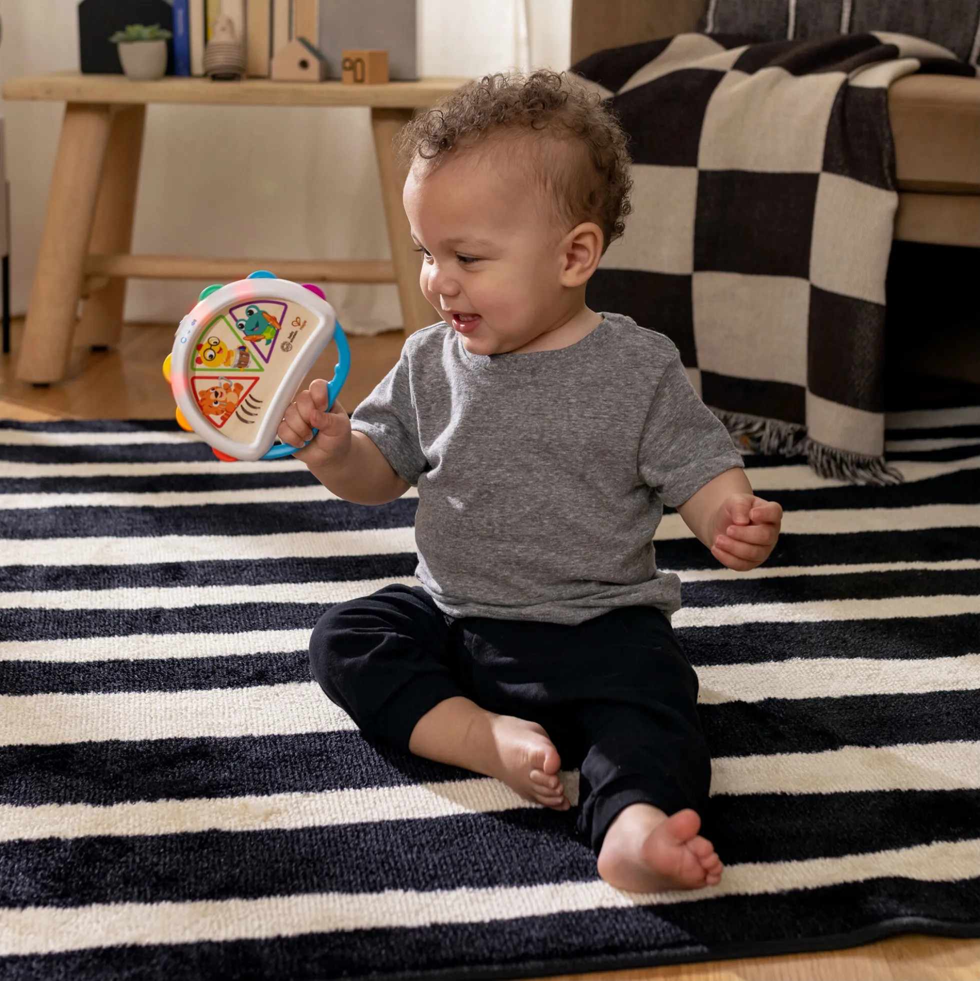 Hape Baby Einstein Magic Touch tamburin - musiklegetøj med lys og lyd - fra 6 mdr.