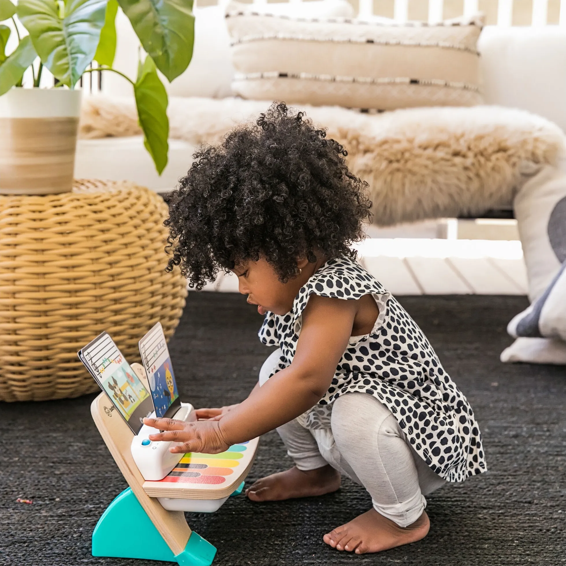 Hape Baby Einstein Magic Touch klaver - musiklegetøj med 3 musikark og 6 sange - fra 6 mdr.