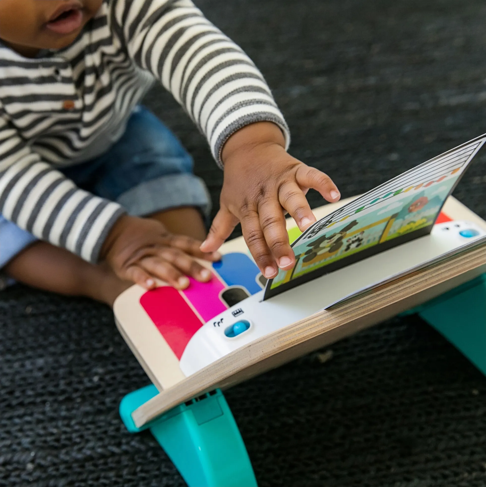 Hape Baby Einstein Magic Touch klaver - musiklegetøj med 3 musikark og 6 sange - fra 6 mdr.