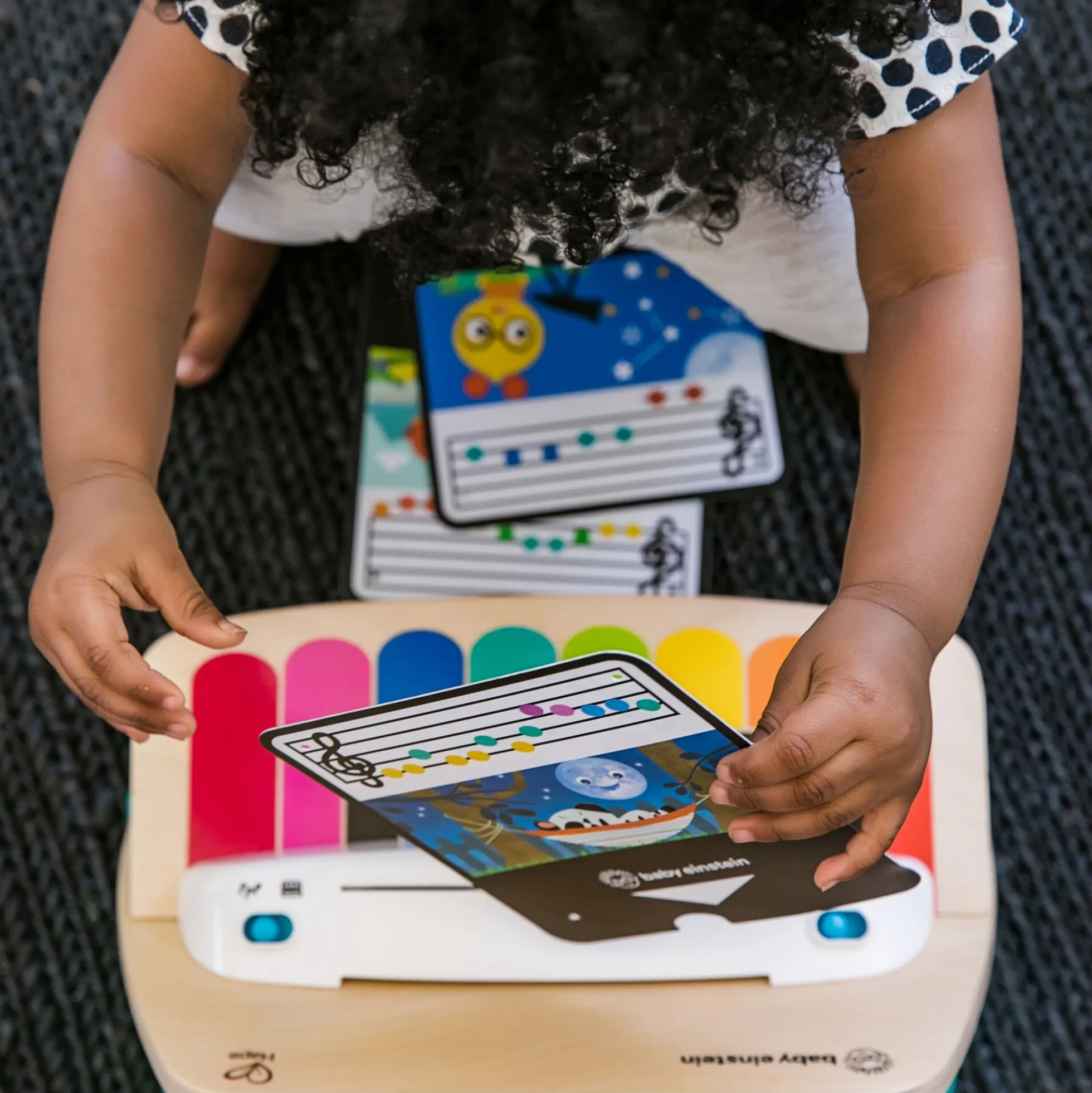 Hape Baby Einstein Magic Touch klaver - musiklegetøj med 3 musikark og 6 sange - fra 6 mdr.
