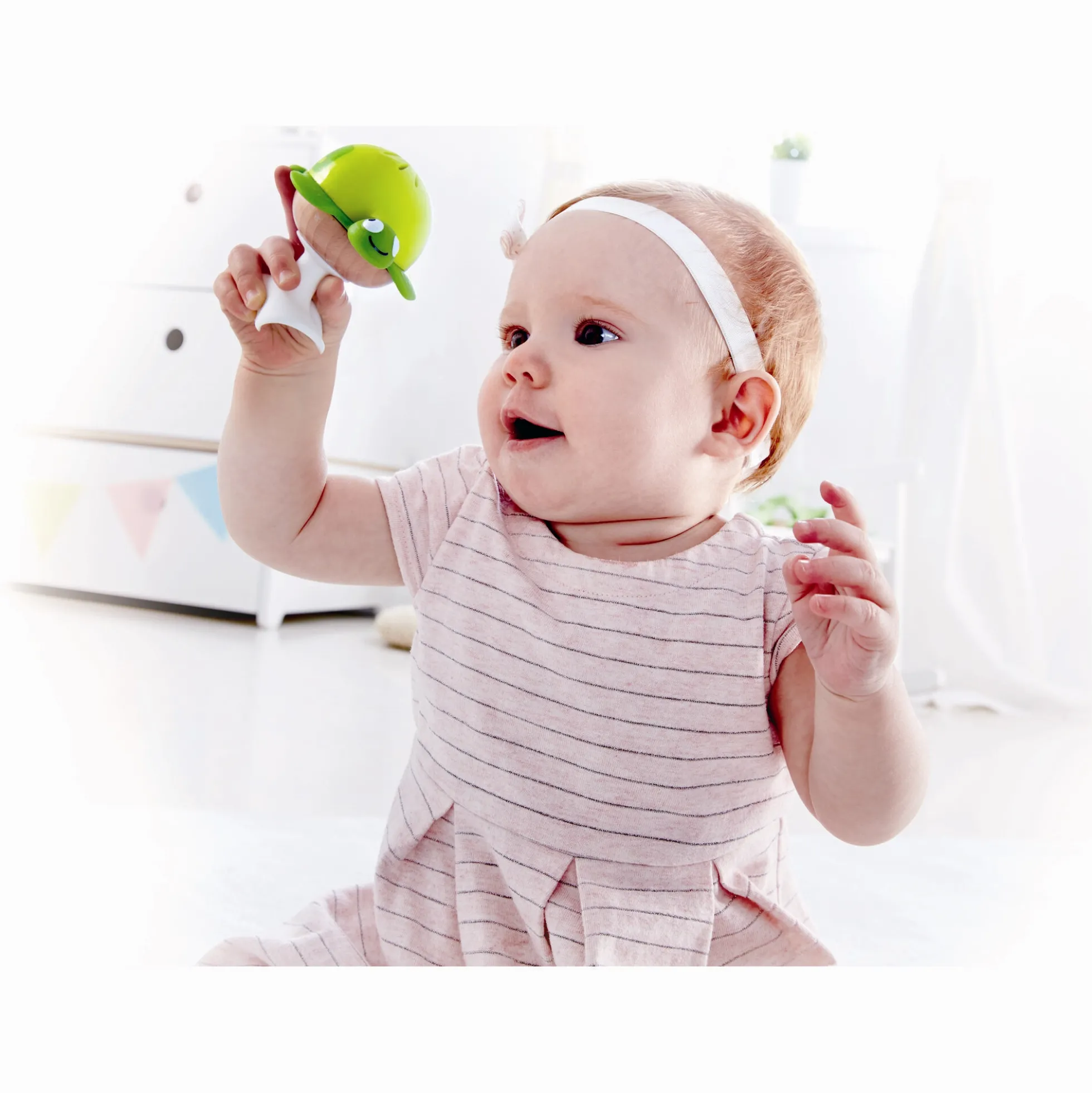 Hape havdyr ranglesæt til baby - 3 rangler med sugekopper og bidele - fra 0 mdr.