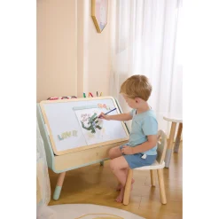Hape læs og tegn bogreol - 2-i-1 børnebogreol med tegnetavle - 70x63,1x39 cm