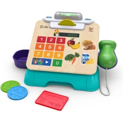 Hape Magic Touch kasseapparat - legebutik med scanner, kort og mønter - fra 12 mdr.
