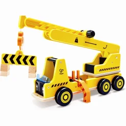 Hape mobilkran og byggesæt - byggekran med krankrog og tilbehør - 38x20 cm