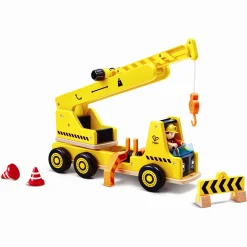 Hape mobilkran og byggesæt - byggekran med krankrog og tilbehør - 38x20 cm