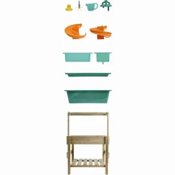 Hape multifunktionelt vandlegebord - sand- og vandbord med justerbar højde - 37,6x85x55,8 cm