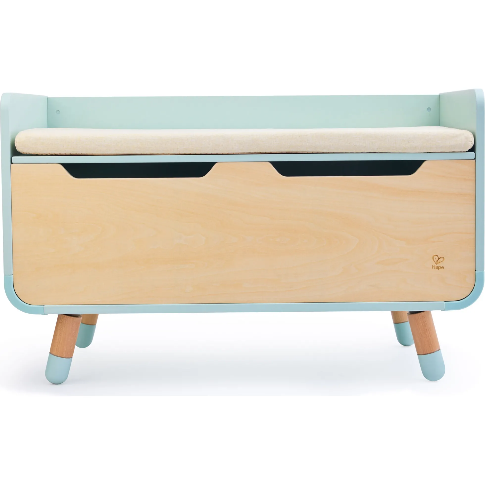 Hape opbevaringsbænk med pude - børnebænk med 60 L opbevaring - 78x39x48,3 cm